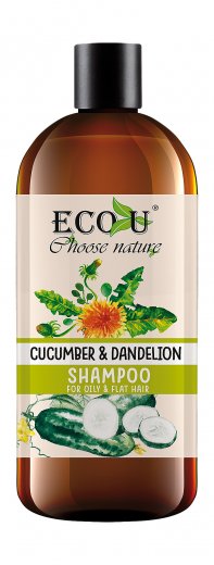 Eco-U Šampon s extraktem okurky a pampelišky pro mastné vlasy 500ml