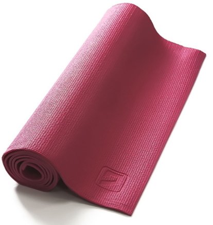 LIVEUP Yoga karimatka s potiskem 173x61x0.6cm/1300G cm - tmavě růžová