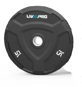 LIVEPRO pogumovaný kotouč BUMPER 15kg s otvorem 50,5mm - 2ks