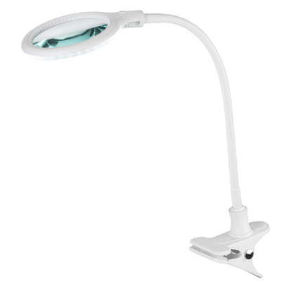 Kosmetická stolní LED lampa s lupou 04624 s klipem