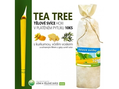 Tělové svíce HOXI s tea tree - 10ks