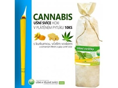 Ušní svíce HOXI s cannabisem - 10ks