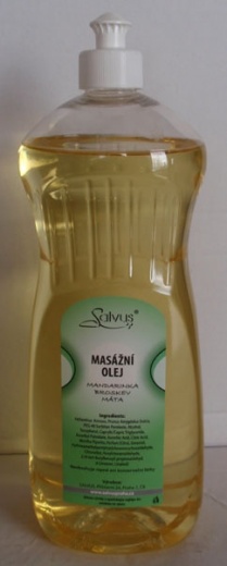 Salvus masážní olej Mandarinka, broskev, máta - 1l