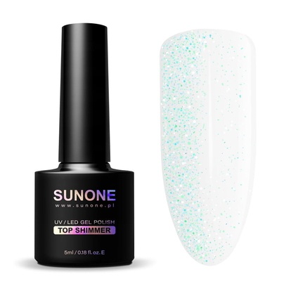 SUNONE Gel lak 5g TOP SHIMMER vrchní třpytivý gel lak