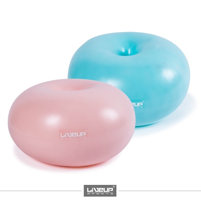LIVEUP Donut Ball balanční podložka, míč 45x25cm - modrý, 1ks