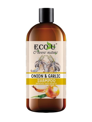 Eco-U Šampon s extraktem cibule a česneku pro slabé vlasy 500ml