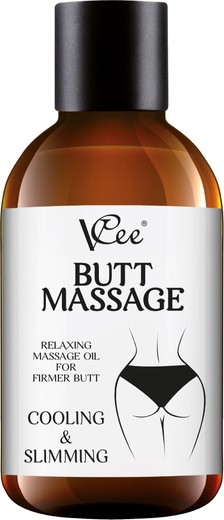 VCee Butt massage zpevňující masážní olej na pozadí 200ml