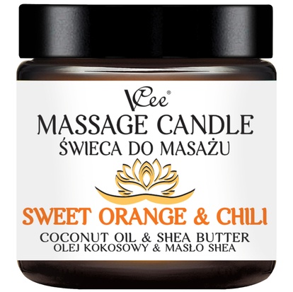 VCee Masážní svíce Sweet orange & Chili 80g