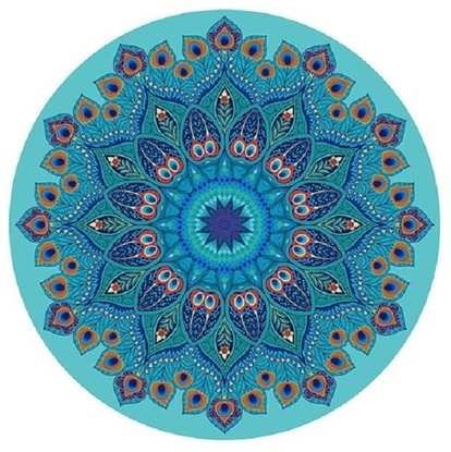Podložka na jógu kulatá mandala Azure 70cm