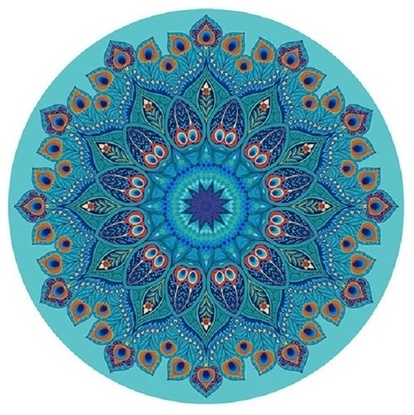 Podložka na jógu kulatá mandala Azure 70cm