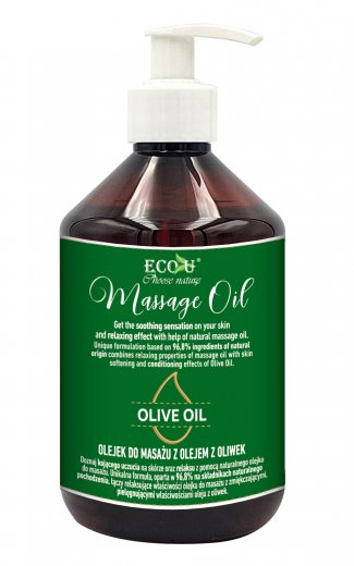 Eco-U masážní olej s olivovým olejem 500ml