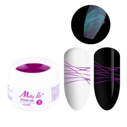 Molly Lac Spider Gel Plumky na zdobení nehtů 3ml č.7