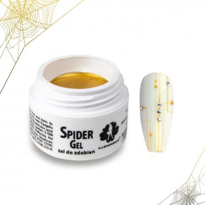 Spider Gel Gold na zdobení nehtů zlatý 3ml