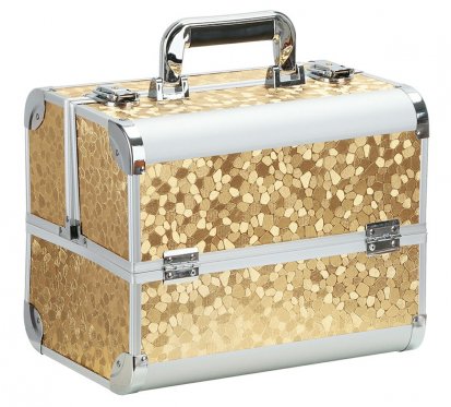 Kosmetický kufřík CA4C 30,5 x 20,5 x 25cm - zlatý