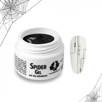 Spider Gel na zdobení nehtů černý 3ml