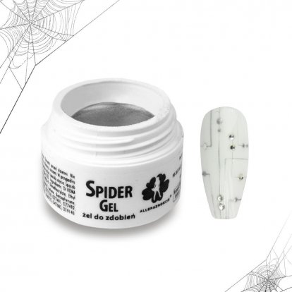 Spider Gel na zdobení nehtů stříbrný 3ml