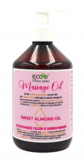 Eco-U masážní olej s mandlovým olejem 500ml