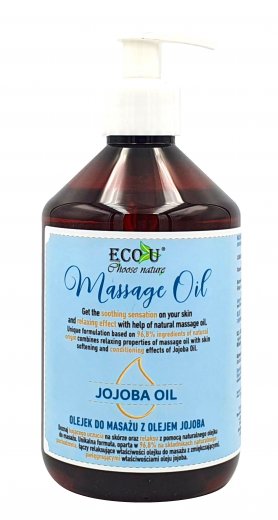 Eco-U masážní olej s jojobovým olejem 500ml