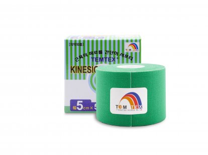 TEMTEX kinesiotape Classic - 5cmx5m - zelený