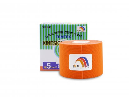 TEMTEX kinesiotape Classic - 5cmx5m - oranžový