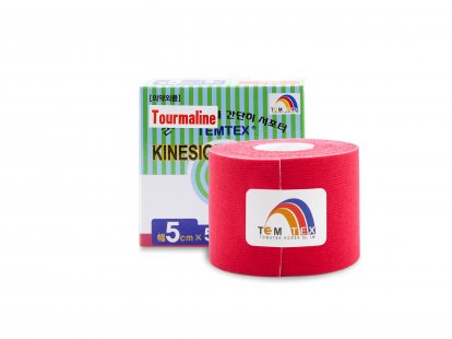 TEMTEX kinesiotape Tourmaline - 5cmx5m - červený