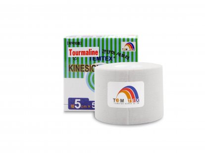 TEMTEX kinesiotape Tourmaline - 5cmx5m - bílý