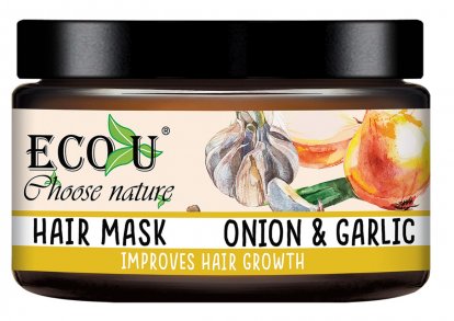 Eco-U Vlasová maska s extraktem cibule a česneku pro slabé vlasy 250ml