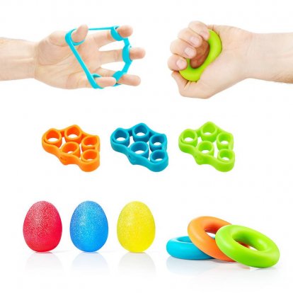 Set pomůcek na tréning ruky, zápěstí - barevný