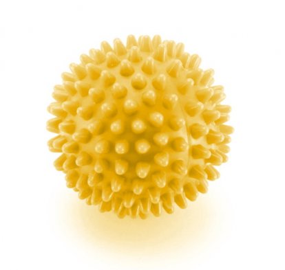 Masážní míček s bodlinkami 10cm - žlutý