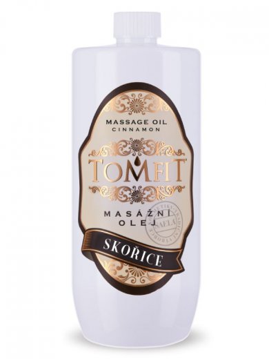 TOMFIT masážní olej - skořice - 1l