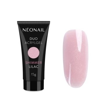 NeoNail Duo Akrylgel Shimmer Lilac - růžový 15g