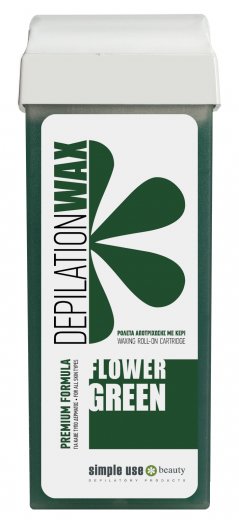 Depilační vosk roll-on Flower Green, 100ml