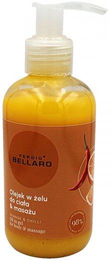 Fergio Bellaro olejový masážní gel pomeranč a chili 170g