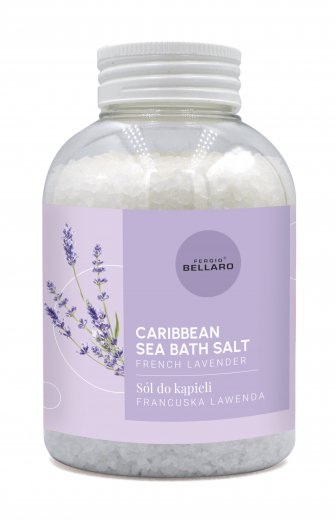 Fergio Bellaro Mořská sůl do koupele Francouzská levandule 600g