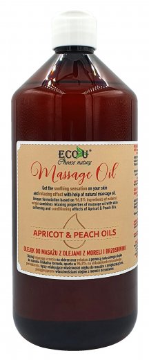 Eco-U masážní olej s broskví a meruňkou 1l