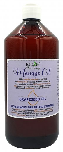 Eco-U masážní olej s olejem z hroznových jader 1l