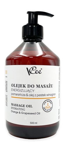 VCee masážní olej Energizující - Pomeranč a olej z hroznových jader 500ml