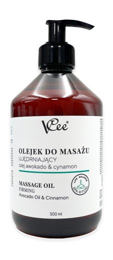 VCee masážní olej Zpevňující - Avokádo a skořice 500ml