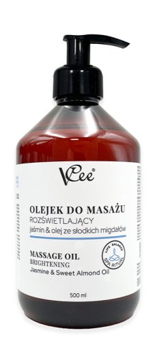 VCee masážní olej Rozjasňující - Jasmín a sladká mandle 500ml
