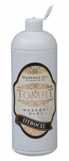 TOMFIT masážní olej s extraktem jitrocele kopinatého - 1l
