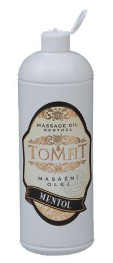 TOMFIT masážní olej s obsahem mentolu - 1l