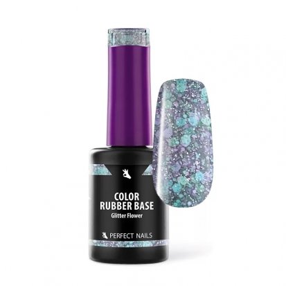 Perfect Nail Rubber Base kaučuková báze Glitter Flower 8ml