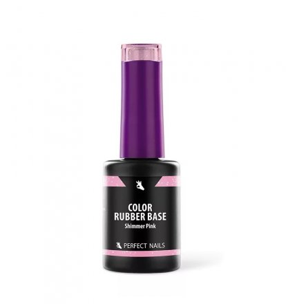 Perfect Nail Rubber Base kaučuková báze Shimmer Pink 8ml