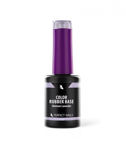 Perfect Nail Rubber Base kaučuková báze Shimmer Lavender 8ml