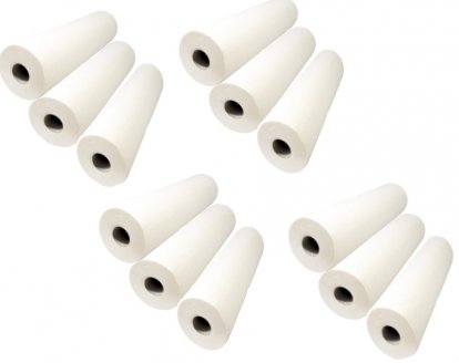 Role papíru - 60 cm šířka, 50 metrů délka - 12ks