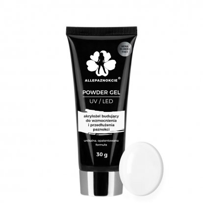Akrylgel Powder Gel stavební Hema/DiHema free 30g Bílý
