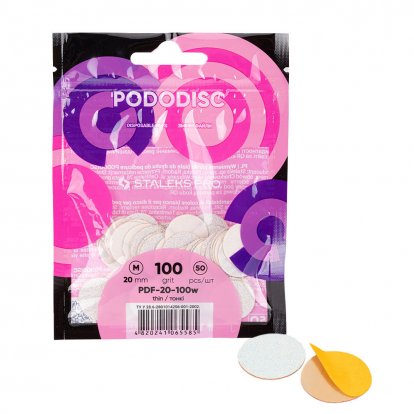 Staleks náhradní brusné papírky pro pododisk 20mm hrubost 100, 50ks