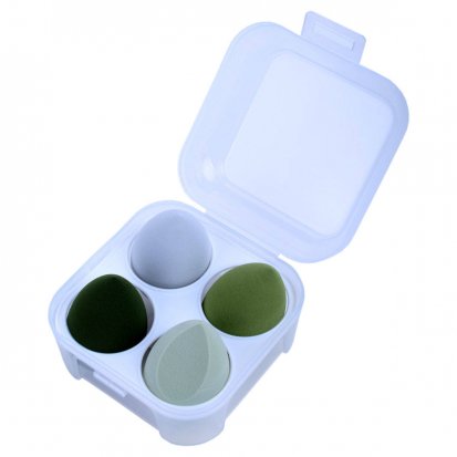 Houbičky na make-up zelené, 4ks