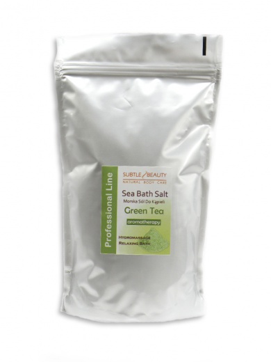 Mořská sůl do koupele -1kg- zelený čaj