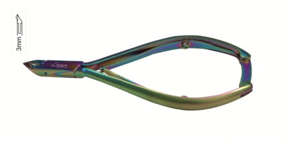 Lexwo kleště na kůži 12cm, 3mm - typ 104D-3, multibarevné